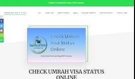 
							         CHECK UMRAH VISA STATUS ONLINE | Arabian Gulf Life								  
							    