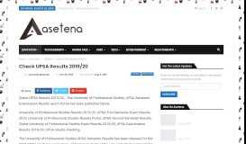 
							         Check UPSA Results 2019/20 - Asetena.com								  
							    