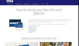
							         Check Visa Gift Card Balance | Visa								  
							    