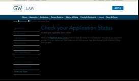 
							         Check your Application Status | GW Law | The George Washington ...								  
							    