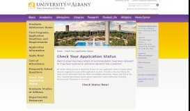 
							         Check Your Application Status - University at Albany-SUNY								  
							    