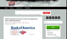 
							         Check Your Bank of America Credit Card Application Status								  
							    