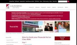 
							         Check Your Financial Aid on Class-Web - Las Positas College								  
							    