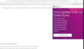 
							         Check Your Free Credit Score | Experian								  
							    