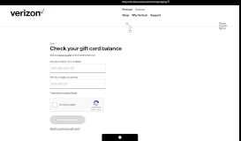 
							         Check your gift card balance. - Verizon Wireless								  
							    