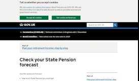 
							         Check your State Pension - GOV.UK								  
							    
