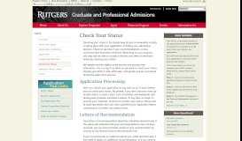 
							         Check Your Status | Graduate and Professional Admissions								  
							    