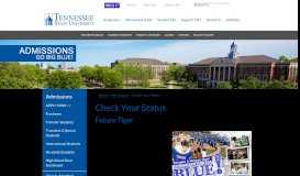 
							         Check Your Status - Tennessee State University								  
							    