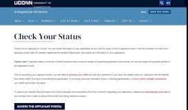 
							         Check Your Status - UConn Admissions - University of Connecticut								  
							    