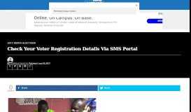 
							         Check your voter registration details via SMS portal » Capital News								  
							    