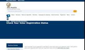 
							         Check Your Voter Registration Status | California Secretary of State								  
							    