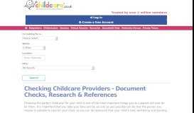 
							         Checking childcare provider documentation and references ...								  
							    