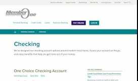 
							         Checking - Member One Federal Credit Union								  
							    