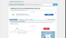 
							         checklist2018.esuperfund.com.au at WI. Client Portal Login ...								  
							    