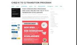 
							         CHED streamlines processes and goes online for the K to 12 ...								  
							    