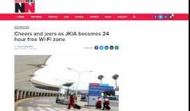 
							         Cheers and jeers as JKIA becomes 24 hour free Wi-Fi zone ...								  
							    