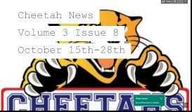 
							         Cheetah News Volume 3 Issue 8 October 15th-28th - Microsoft Sway								  
							    
