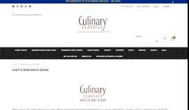 
							         Chef's Resource Guide - Culinary Classics								  
							    