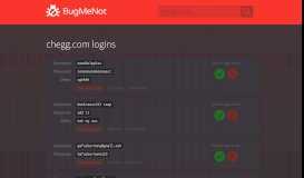 
							         chegg.com passwords - BugMeNot								  
							    