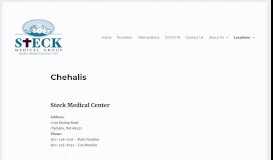 
							         Chehalis - Steck Medical Group								  
							    