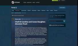 
							         Chell IS Caroline and Caves Daughter; Absolute Proof. :: Portal 2 ...								  
							    