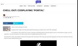 
							         CHELL OUT: Cosplaying 'Portal' | Forces of Geek								  
							    