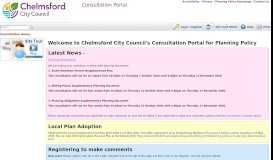 
							         Chelmsford City Council's Consultation Portal for Planning Policy								  
							    