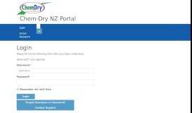 
							         Chem-Dry NZ Portal - Login								  
							    