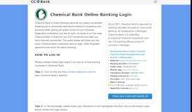 
							         Chemical Bank Online Banking Login - CC Bank								  
							    