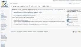
							         Chemical Sciences: A Manual for CSIR-UGC National Eligibility Test ...								  
							    
