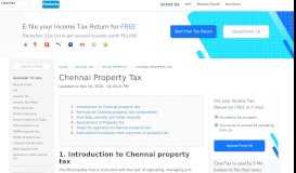 
							         Chennai Property Tax - Online Property Tax Payment - ClearTax								  
							    