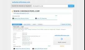
							         cheongsters.com at WI. Cheongster - Login - Website Informer								  
							    