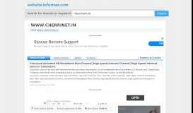 
							         cherrinet.in at WI. Cherrinet:Unlimited GB Broadband Plan ...								  
							    