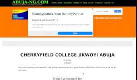 
							         Cherryfield college Jikwoyi Abuja								  
							    