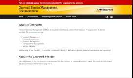 
							         Cherwell Service Management Documentation								  
							    