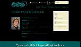 
							         Cheryl Hardenbrook, MD - Milford Regional Physician Group								  
							    