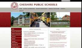 
							         Cheshire Public Schools: Homepage								  
							    