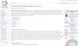 
							         Cheshire West and Chester Council - Wikipedia								  
							    