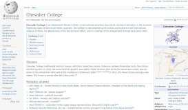 
							         Chevalier College - Wikipedia								  
							    