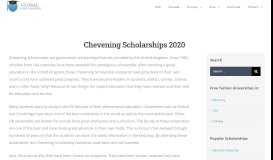 
							         Chevening Scholarships 2019 - Scholarships for International ...								  
							    