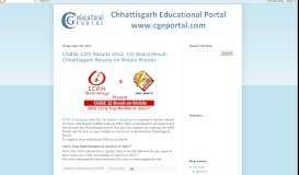 
							         Chhattisgarh Education Portal (CGEportal)								  
							    