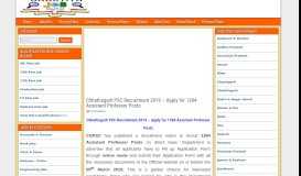 
							         Chhattisgarh PSC Recruitment 2019 – Apply for ... - Bharatiya Job Portal								  
							    