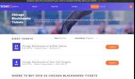
							         Chicago Blackhawks Tickets & Schedule | TicketIQ								  
							    