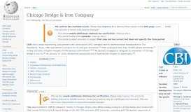 
							         Chicago Bridge & Iron Company - Wikipedia								  
							    