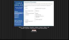 
							         Chicago Psychiatrists Insurance Providers ... - Charles Kaegi, MD								  
							    