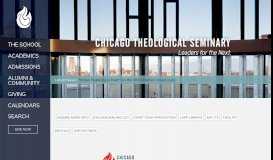 
							         Chicago Theological Seminary | Welcome								  
							    