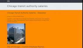
							         Chicago transit authority salaries - Topic								  
							    
