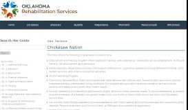
							         Chickasaw Nation | Oklahoma Department of Rehabilitation Services								  
							    