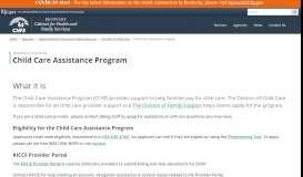 
							         Child Care Assistance Program - Cabinet for Health and Family Services								  
							    