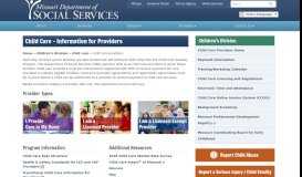 
							         Child Care – Information for Providers | Child Care | Missouri ...								  
							    
